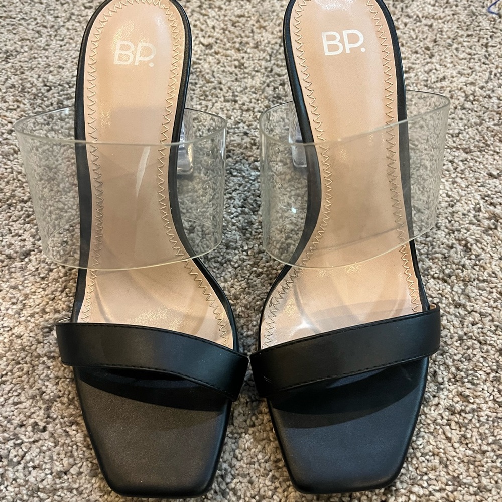 BP Black and Clear Women's Heels